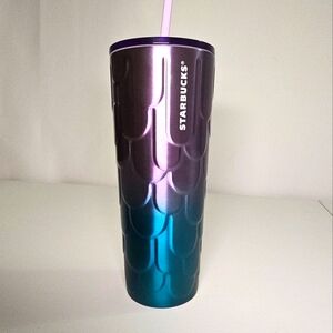 Starbucks Iridescent Purple and Teal Tumbler - 24 OZ